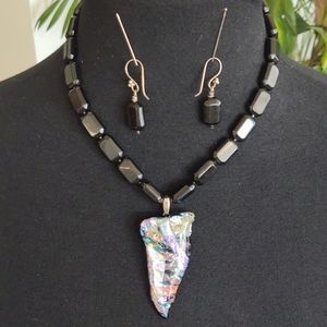 NWOT Hand Crafted Necklace and Earring Set